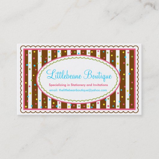 De Bedrijfs Roepende Kaarten van de Tijd van de pa Visitekaartje (Voorkant)