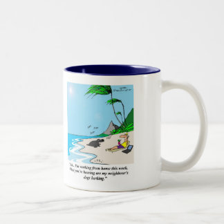 De bedrijfs telecomanalist # 1 tweekleurige koffiemok