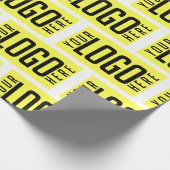 De Bedrijfs van de douane Logo op Wit Cadeaupapier (Hoek)