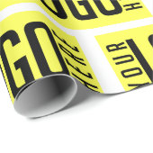 De Bedrijfs van de douane Logo op Wit Cadeaupapier (Rol Hoek)