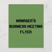 de bedrijfs vergaderingsflyer van de manager flyer (Voorkant)