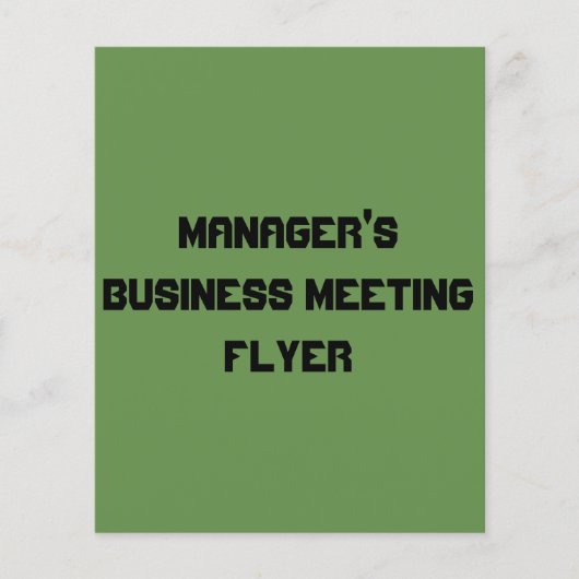 de bedrijfs vergaderingsflyer van de manager flyer (Voorkant)