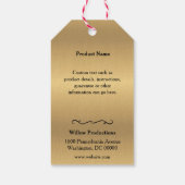 De bedrijfsBedrijf Goud van de Logo hangt Labels m Cadeaulabel (Achterkant)