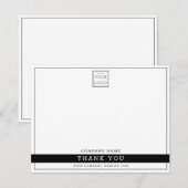 De bedrijfsnaam van de douane Bedrijfs Logo Dank u Notitiekaartje (Voorkant / Achterkant)
