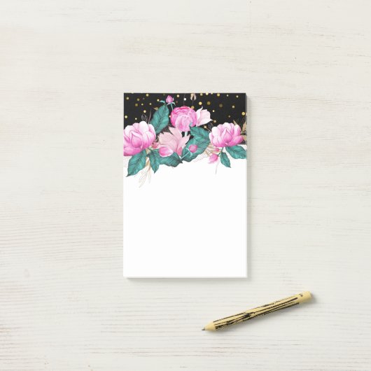 De bedrijfsStationery van de Floral van het ontwer Post-it® Notes (Op bureau)