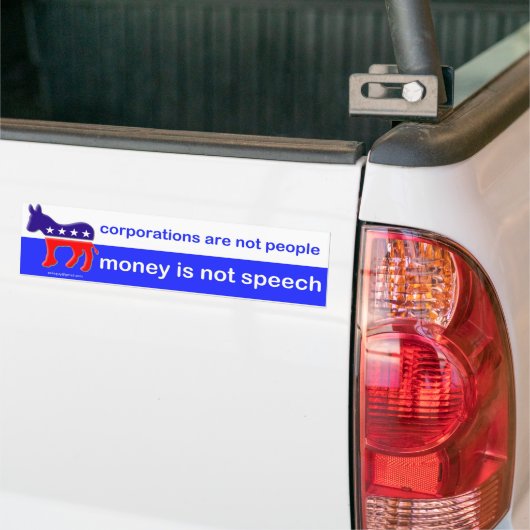 de bedrijven zijn geen mensen… bumpersticker (Op Truck)