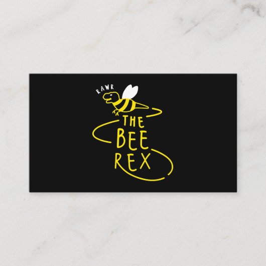 De Bee Rex Dinosaurus Sting Grappige Nieuwigheid M Visitekaartje (Voorkant)