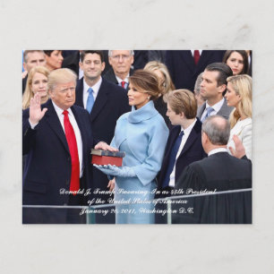 De beëdiging van het 45e President Donald Trump Briefkaart