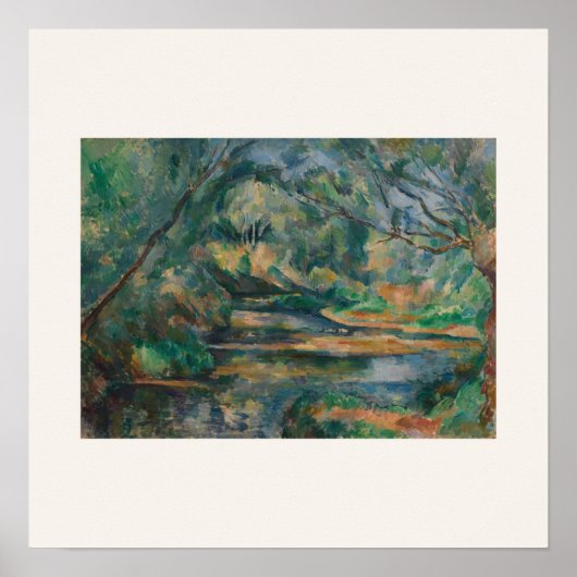 De Beek - Impressionistisch Vierkant Poster (Voorkant)