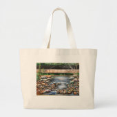 De beek originele hand geschilderde kunst landscha grote tote bag (Voorkant)