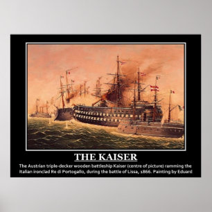 De beelden van de Oostenrijkse marine van Kaiser I Poster