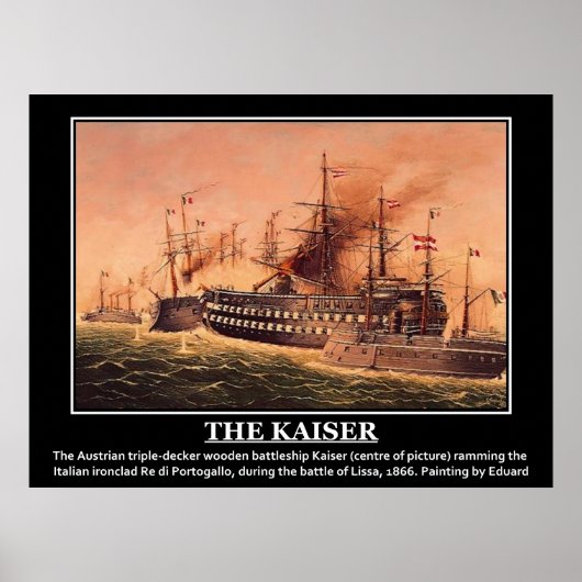 De beelden van de Oostenrijkse marine van Kaiser I Poster (Voorkant)