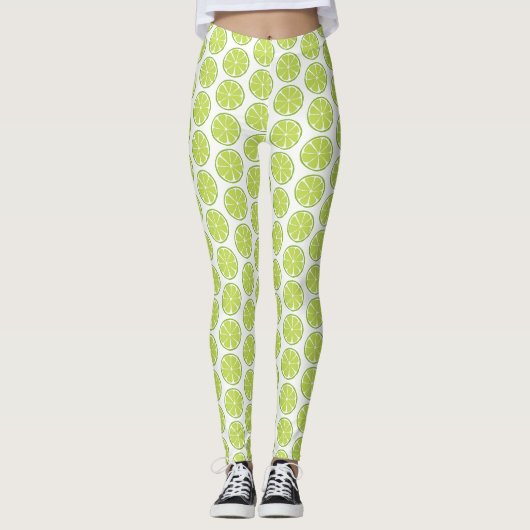 De Beenkappen van het Limoen van de Citrusvrucht Leggings (Voorkant)