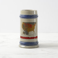 De Beer Belly of America Beer Stein
