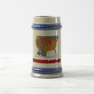 De Beer Belly of America Beer Stein Bierpul