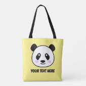 De beer canvas tas van de kutste panda (Achterkant)