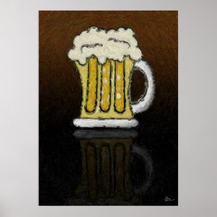 De Beer die Druk schilderen Poster