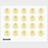 de beer en de schitterende ster ronde sticker (Vel)