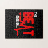 De beer gaat door hartchirurgie Survivor hartslag Legpuzzel (Horizontaal)