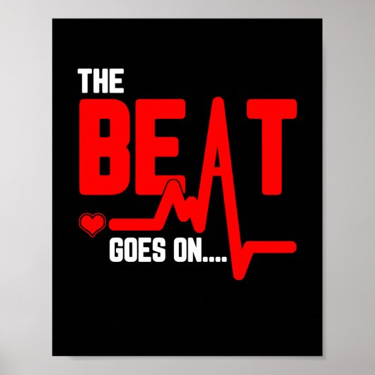 De beer gaat door hartchirurgie Survivor hartslag Poster (Voorkant)