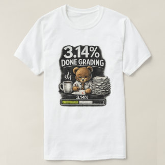 De beer leraar corrigeert de kopieën t-shirt