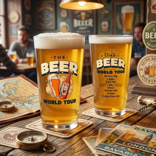 De Beer World Tour Pint Glas