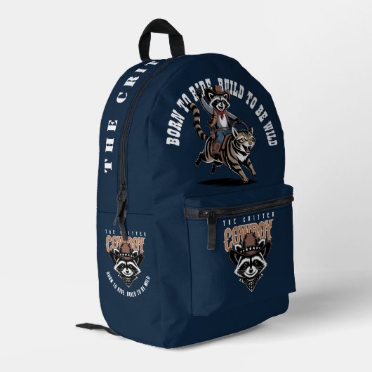 De beest cowboy (Dk. modus) | Bedrukte Rugzak (Achterkant Hoek Links)