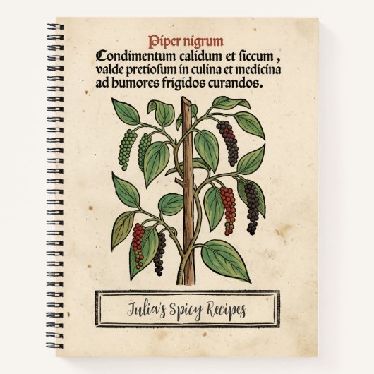 De beet van de keizer: middeleeuwse zwarte peper notitieboek (Voorkant)