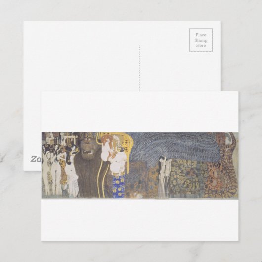 De Beethoven Frieze: De vijandige machten. Far Wal Briefkaart (Voorkant / Achterkant)