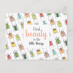 De Beetles van de Waterverf van Lovebugs vinden Sc Briefkaart