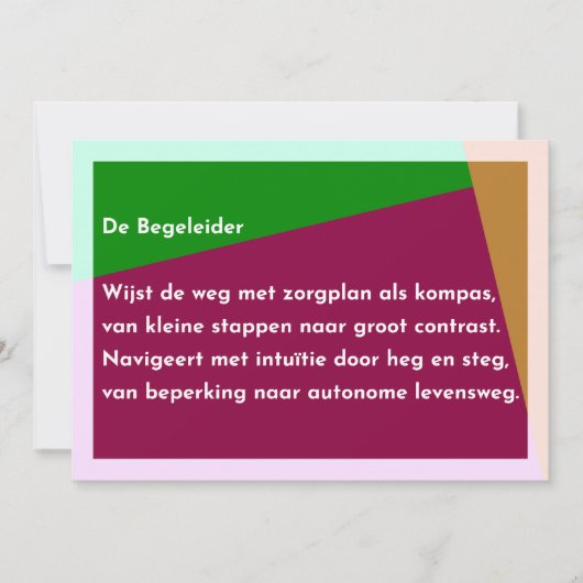 De Begeleider Bedankkaart (Voorkant)