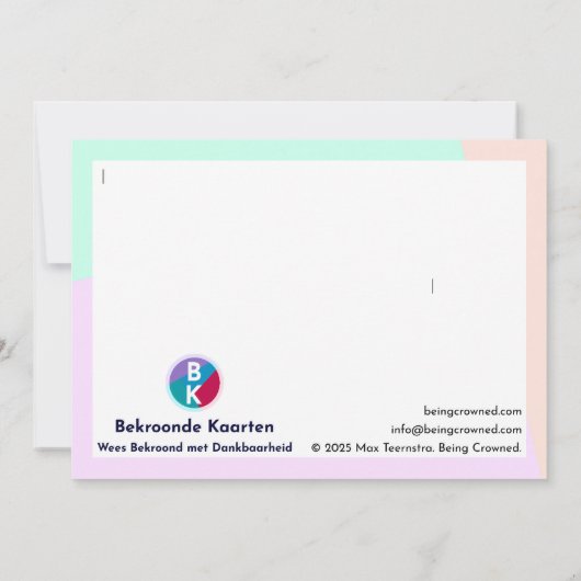 De Begeleider Bedankkaart (Achterkant)