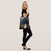 De begeleider van oktober | Spooky Ghost & Pumpkin Tote Bag (Op model)