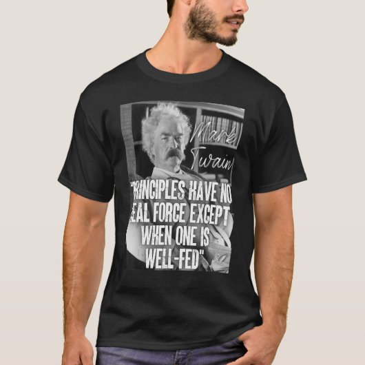 De beginselen van het citaat van het teken Twain h T-shirt (Voorkant)