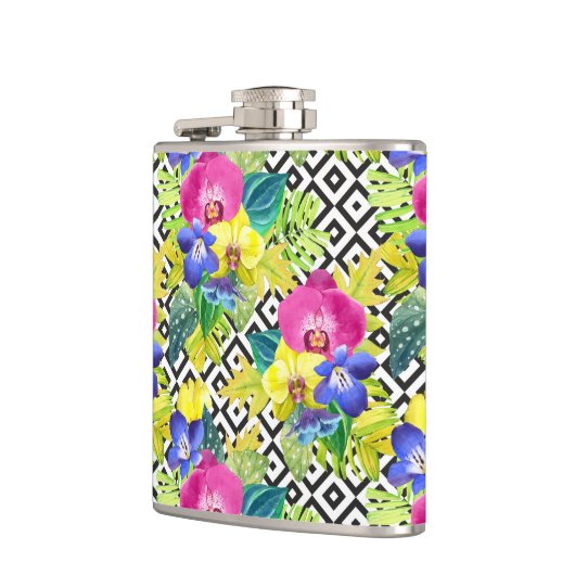 De Begonia en de Palmbladen van de orchidee Heupfles (Links)