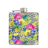 De Begonia en de Palmbladen van de orchidee Heupfles (Voorkant)