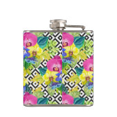 De Begonia en de Palmbladen van de orchidee Heupfles (Achterkant)