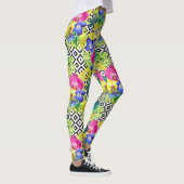 De Begonia en de Palmbladen van de orchidee Leggings (Rechts)