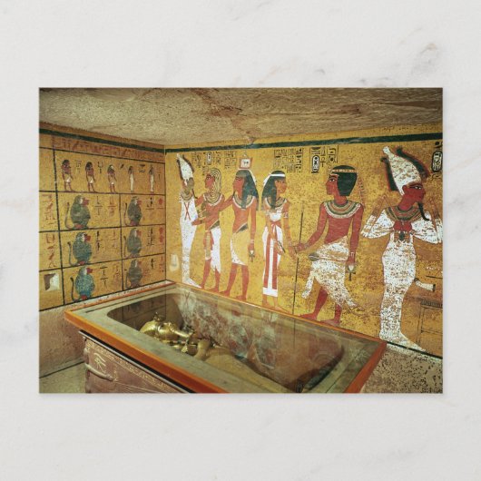 De begraafkamer in de Tomb van Tutankhamun Briefkaart (Voorkant)