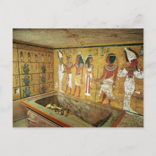 De begraafkamer in de Tomb van Tutankhamun Briefkaart