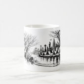 De begraafplaats Aquatic Embrace Koffiemok (Center)