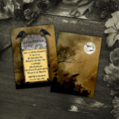 De begraafplaats Raven Spooky Tombstone Halloween Kaart
