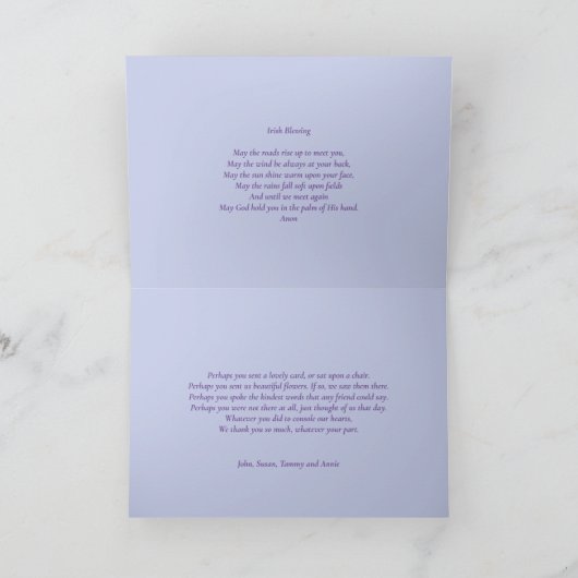 De begrafenis dankt u Kaarten | Zak van de (Binnen)