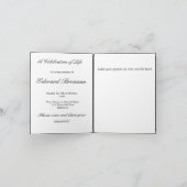 De begrafenis Herdenkings Eenvoudige Zwart-witte (Binnen)