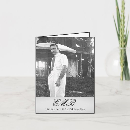 De begrafenis Herdenkings Eenvoudige Zwart-witte (Voorkant)