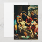 De begrafenis van Christus Juan Rodríguez Juarez Bedankkaart (Voorkant / Achterkant)