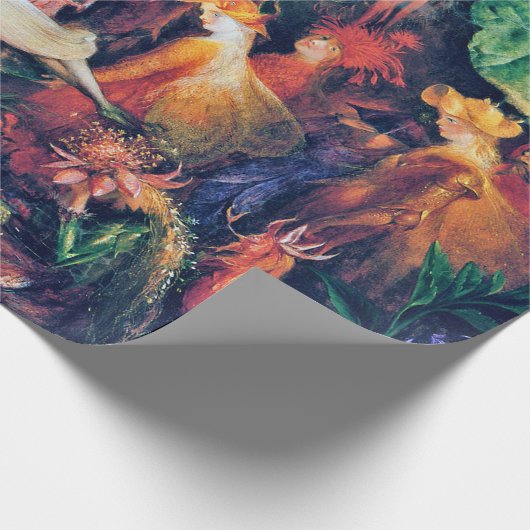 De begrafenis van de Fairy, John Anster Fitzgerald Cadeaupapier (Hoek)