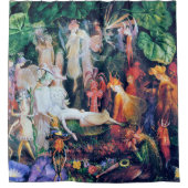 De begrafenis van de Fairy, John Anster Fitzgerald Douchegordijn (Voorkant)