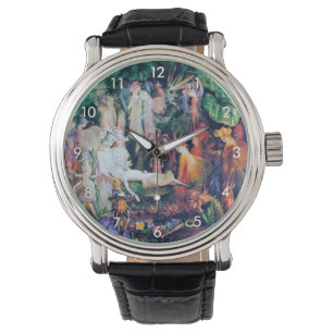 De begrafenis van de Fairy, John Anster Fitzgerald Horloge