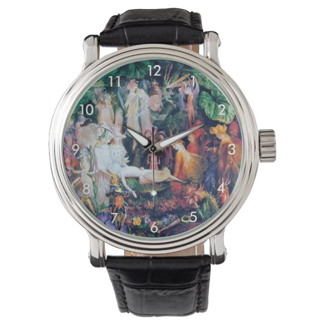 De begrafenis van de Fairy, John Anster Fitzgerald Horloge (Voorkant)